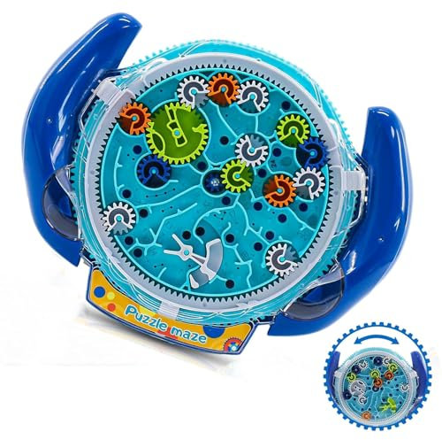 Tznmone Labyrinth Puzzle Spiele, 3D Labyrinth Spiel für Kinder 4-8 Jahren, Puzzle Labyrinth Spiel mit Zwei Stahlkugeln, Geschenke für Jungen und Mädchenim
