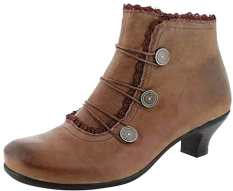 Regali economici Stivali Camoscio Donna Stivaletto Donna con Tacco Anfibi Estivi Donna Stivaletti Donna Pelle Vera Stivaletti Bassi Donna Stivali Alti Donna Cowboy Boots Stivali