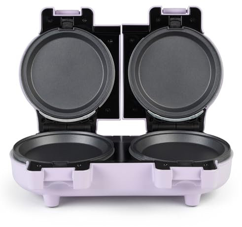 Petra PT5923PPVDE Doppia Mini Macchina per Snack - Piastra per Waffle Belga, Piastre Antiaderenti Rimovibili, Compatta, Facile da Pulire, per Pancake, 1100W