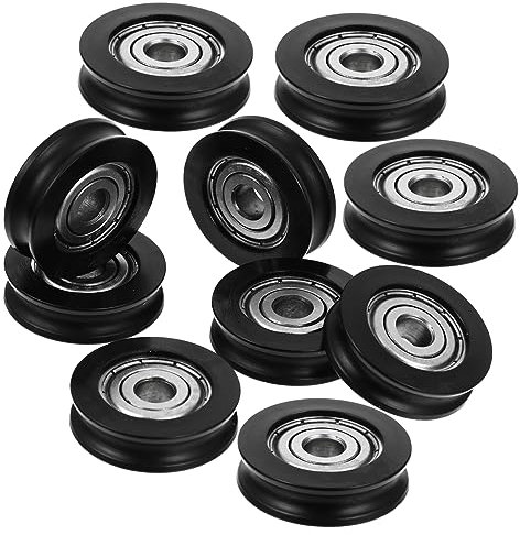 IWOWHERO 10stücke Schranktür U-nut-führungsrolle Türrolle Schiebetürrad Fensterrollen Schrankrollenlager Hardware Komponente