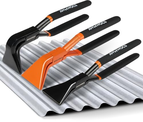 AWMWOCS 3PCS Hand Seamer 60mm Sheet Metal Bending Pliers Straight 45 90