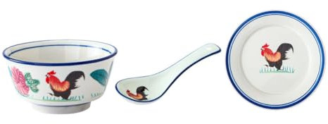 IMIKEYA 3st Hahn Schüssel Kleine Schalen Für Wurstbrett Hahnschüsseln Hahnschale Futternapf Tauchschalen Schüsseln Mit Deckel Servierschüssel Geschirr Kochschalen Keramik