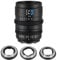 SIRUI VP-1 Vision Prime 1 T1.4 Full Frame Cine Lens, 35mm Manual Focus Cinema Lens with Pre-Installed E Mount, Interchangeable RF/Z/L Mounts, 1 Lens for 4 Mounts (Black, E/RF/Z/L Mounts)