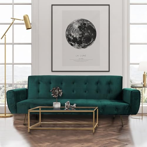 WEBER INDUSTRIES Schlafsofa, 3-Sitzer, Odin/Grün