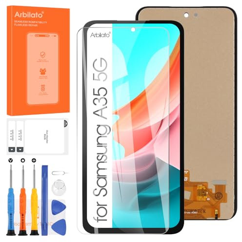 Arbilato Schermo LCD per Samsung Galaxy A35 5G Sostituzione Schermo Digitalizzatore Touch Assemblato con Strumenti(nero)