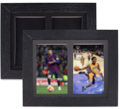 BENECREAT 2 Stück PSA Bewerteter Kartenanzeigerahmen Schwarzer Sammelkarten Displayrahmen Wandmontierte Comic Karten Displaybox Für Baseball Fußball Und Basketballkarten 207x247mm 2 Karten