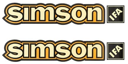 Set: 4x Klebefolie Tank Retro SIMSON + IFA