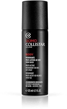 Collistar Deodorant für Herren, trockenes Multi-Aktiv-Spray, 48 Stunden, Antitranspirant, kein Alkohol, schnelle Absorption, frisch und parfümiert, streifenfrei, mit italienischer Bergamotte, 125 ml