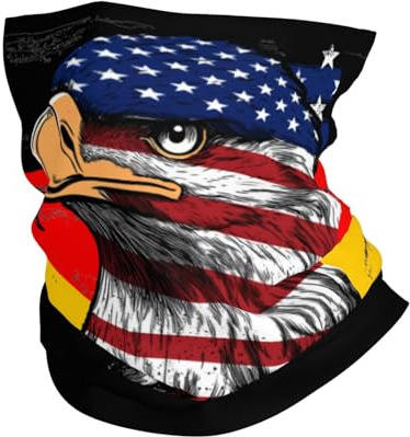 Amerika Und Deutschland Deutsche Flagge Kombinierter Adler Herren Damen Loop Schal Elastisch Halswärmer Schnelltrocknend Bandana Für Motorrad Winter Sport Laufen
