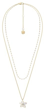 Fossil Sutton Damen Goldfarbene Halskette aus Edelstahl, JF04969710