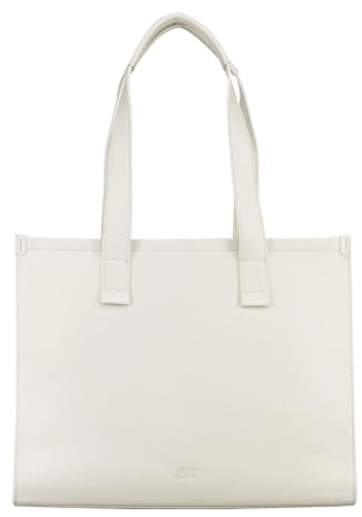 Jost Leder Businesstasche Umhängetasche mit Laptopfach Vika Business Shopper Cream White creme