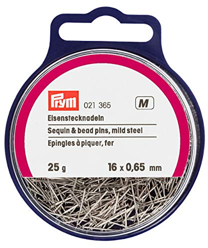 Prym Straight Pins mild steel silver col 0.65 x 16 mm