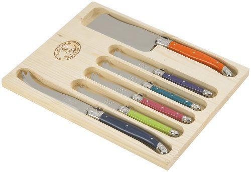 Laguiole Jean Dubost 97366 Käsemesser-Set London in Kasten, 6 Stück, ABS, farblich Sortiert