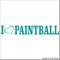cartattoo4you® AL-00872 | I Love (als Herz) Paintball | Autoaufkleber Aufkleber Farbe Petrol, in 24 Farben erhältlich, glänzend 20 x 3 cm Waschstrassenfest, Motiv Copyright by dh-Folien