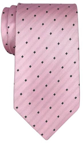 Retreez Cravate rétro tissée À pois carrés pour homme - Rose