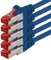 2m - azul - 5 piezas - CAT.6 Ethernet LAN cable de red SET 1000 Mbit/s Patchkabel CAT.6 S-FTP PIMF compatible con CAT5 CAT6a CAT7 CAT8