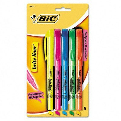 BIC HIGHLIGHTER 5 COLORS