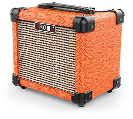 LC Prime Aroma Guitar Amp 10W Mini Portable Amplifier Speaker Accept 1/4 Guitar Cable for Acoustic Electric Guitar, Electric Guitar, Electric Violin synthetic plastic Orange