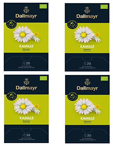 4 x Dallmayr Kamille Bio Kamillentee 20 Pyramiden x 1,75g
