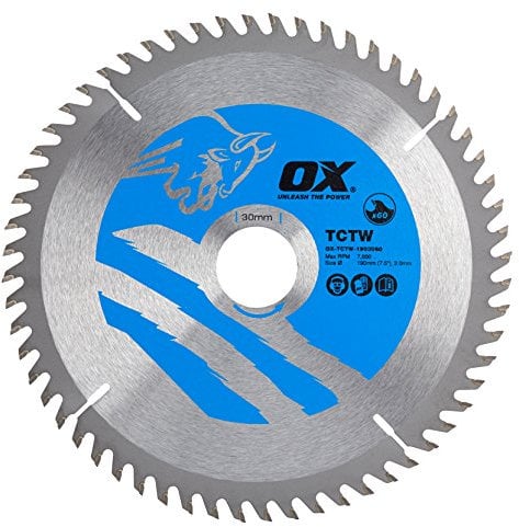 OX Wood Cutting Circular Saw Blade 190/30mm, 60 Teeth ATB