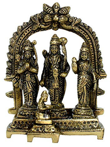 eSplanade 5,5 Messing Ram Darbar (Rama, Sita, Laxman, Hanuman) Murti Idol Statue Skulptur…