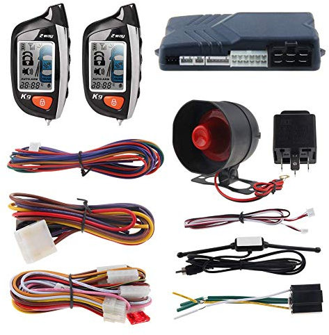 EASYGUARD 2 way Car Alarm system EC200-K9 with LCD pager display remote engine start turbo timer mode shock alarm DC12V