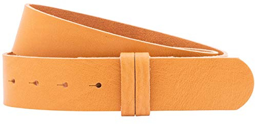 Luca Kayz Damen-Ledergürtel Wechselgürtel ohne Wechselschnalle CALVADOS 4cm corn gelb Bundweite 85cm