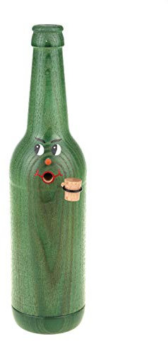 Colours-Manufaktur Räucherflasche - Räuchermännchen Räuchergefäß Bier Sekt Bierflasche Jubiläum Vatertag Muttertag (Longneck 0,5 - zur individuellen Selbstgestaltung, Glas, Grün)