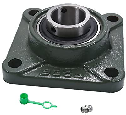 Othmro 2 pezzi Cuscinetti a blocchetto di cuscino UCF206, cuscinetto flangiato con diametro di foro da 30mm/1.18, in acciaio ghisa, cuscinetto autoallineante con flangia con blocco a vite