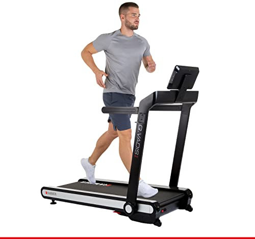 HAMMER Laufband Q. Vadis 3.0, 100% vormontiertes Laufband, senkrechte Klappfunktion, LCD-Anzeige, App-Steuerung, Kinomap, Zwift, 12 Trainings-Programme, 5 PS, 18 km/h, 140 x 48 cm Lauffläche