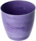 B2C Flower Pots 6 Colours 4 sizes Marble Plastic Plant Pots Planter Deco (12cm, Purple Marble)