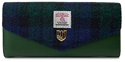 SNOW PAW Unisex 9311 Faltbare Geldbörse, schwarz/Schottenmuster