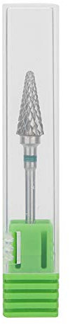 Nail Drill Bit, Tungsten Steel Nail Art Manicure Drill Bit, Electric Pedicure Manicure Grinding Head Cone Nail Drill Bit for Manicure Pedicure Salon Home Personal Use(Green label)