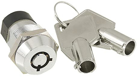 PATIKIL 2 Posizione 2NC 2NO Elettronica Chiave Serratura Interruttore,4A/125V 2A/250V CA