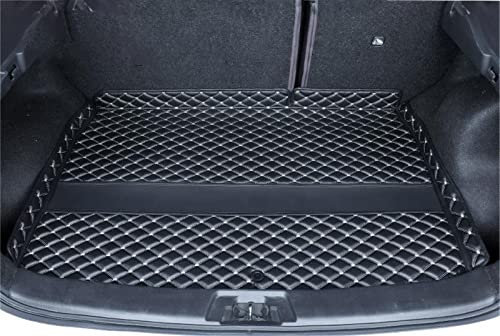 Bandeja Maletero para Nissan para Qashqai J11 Alfombrilla Maletero Trasero Cuero Maletero Piezas Forro Trasero Bandeja Protectora Antisuciedad Alfombrillas Maletero Coche (Color : Schwarz)