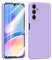 MIKULLE Case for Samsung Galaxy A05s 4G with 2 Tempered Glass Screen Protector,Flexible Soft Silicone tpu Bumper Anti-Scratch Protective Shockproof Phone Cover (Purple)