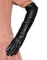 osiuujkw Bequeme Lange Handschuhe aus PU Leder für Damen, einfach zu kombinieren, modisch und elegant, breite Anwendung, angenehm zu tragen, Schwarz, S