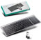 Wireless Keyboard Bluetooth & 2.4Ghz, Rechargeable Portable Compact Silent Slim Multi-Device Computer Keyboard Compatible with Mac, Microsoft, PC, Laptop, iPad, Flat, Desktop,Tablet,Smartphone