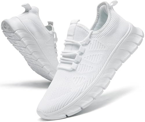 YRLTYO Damen Schuhe Sportschuhe Turnschuhe Laufschuhe Tennisschuhe Sneaker Fitnessschuhe Damenschuhe Wanderschuhe Freizeitschuhe Weiß 37