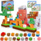 Goody King Magnetic Blocks, 100PCS Magnetic Building Blocks, Constructions Toys for Boys & Girls Age 3 4 5 6 7 8 9 10 STEM Montessori Stacking Toy, Sensory Brithdays for Toddlers