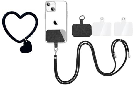 QZLSAYSL Cordino Telefono,4 Pezzi Cordino Universale Per Cellulare Cordino Per Telefono Da Collo Crossbody Cordino Regolabile In Nylon Per Cellulare Patch (ferroso)