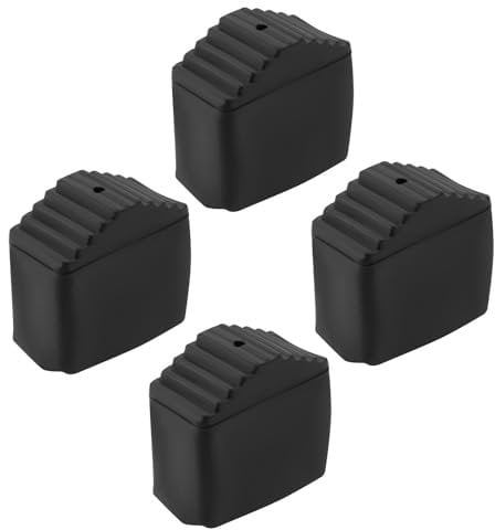 EMSea 4pcs Ladder Anti Slip Feet Black Rubber Ladder Caps Rubber Feet Foot Caps Ladder Covers Replacement Step Ladder Feet Foot Mat Cushion for Extension Ladder, 2.3x4cm