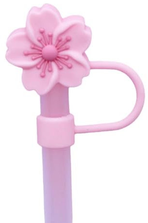 Bouchon de paille en silicone pour Stanley de 76,2 et 1,2 l - Joli capuchon de paille en forme de fleur de bégonia - Anti-poussière et anti-éclaboussures - Réutilisable - Capuchons d'embout de paille