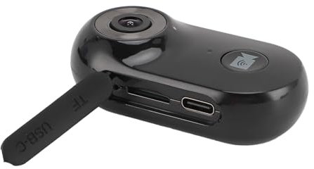 Ghzste HD 1080P Katzen-Hunde-Tracker-Kamera, Kleine Action-Kameras, Körperkamera mit Rückenclip, Weitwinkelobjektiv, Sport-Action-Kamera, Drinnen und Draußen, Haustierhalsband,