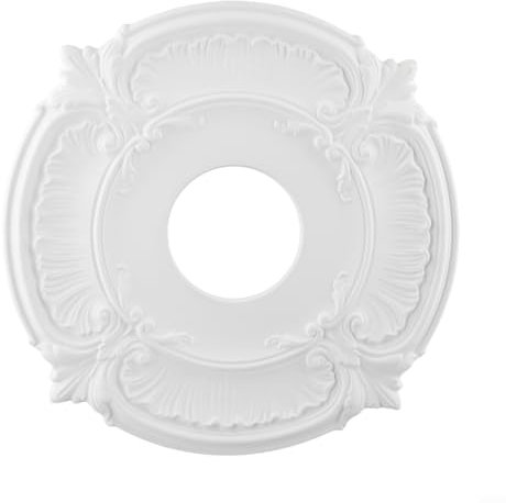 Eawfgtuw Ceiling Medallions For Fans, 1Pcs 300 * 90 * 24mm / 12 * 3.5 * 0.94 (OD * ID * T) Lighting Decorative Ceiling Medallion For Living Rooms, Dining Rooms, Shopping Malls, Bedrooms