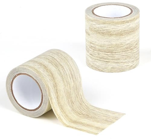 lalago Nastro Adesivo di Riparazione per Mobili Grano di Legno, 5,7cm x 4,57m Effetto Legno Nastro Adesivo, Nastro per Riparazione per Pavimento Pareti Grana del Legno Realistica (Grigio Chiaro)