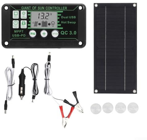Kit de panneau solaire 600 W, panneaux solaires monocristallins portables 18 V MPPT, contrôleur de chargeur, pour voiture, camping-car, caravane