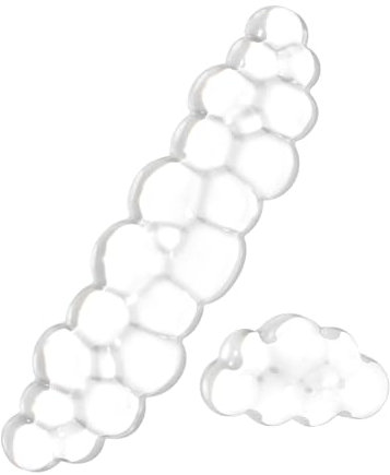 Ergonomic Cloud Gel Keyboard and Mouse Wrist Rest Set – White Clear Wrist Rest for Keyboard 60%/68%/75%, Comfort & Support for Typing and Gaming (Cloud)