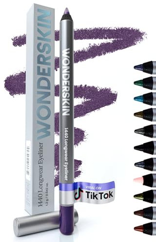 Wonderskin 1440 Matita Eyeliner Waterproof Viola A Lunga Tenuta - Matita Eyeliner Temperabile (Melanzana)