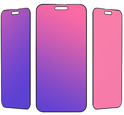 Erha Genius Privacy Screen Protector for iPhone 16 Pro Max, Electroplated Colorful Anti-Spy Tempered Glass Film (6.9 inch)